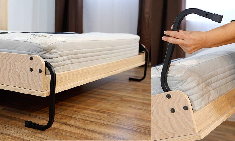 Queen Hardware Kit – Vertical Wall Bed for Space-Saving - Budget-Friendly DIY Setup -Made in CA - Hide Away Design with Murphy Bed Queen Hardware - Bed Lift Mechanism - Pull Down