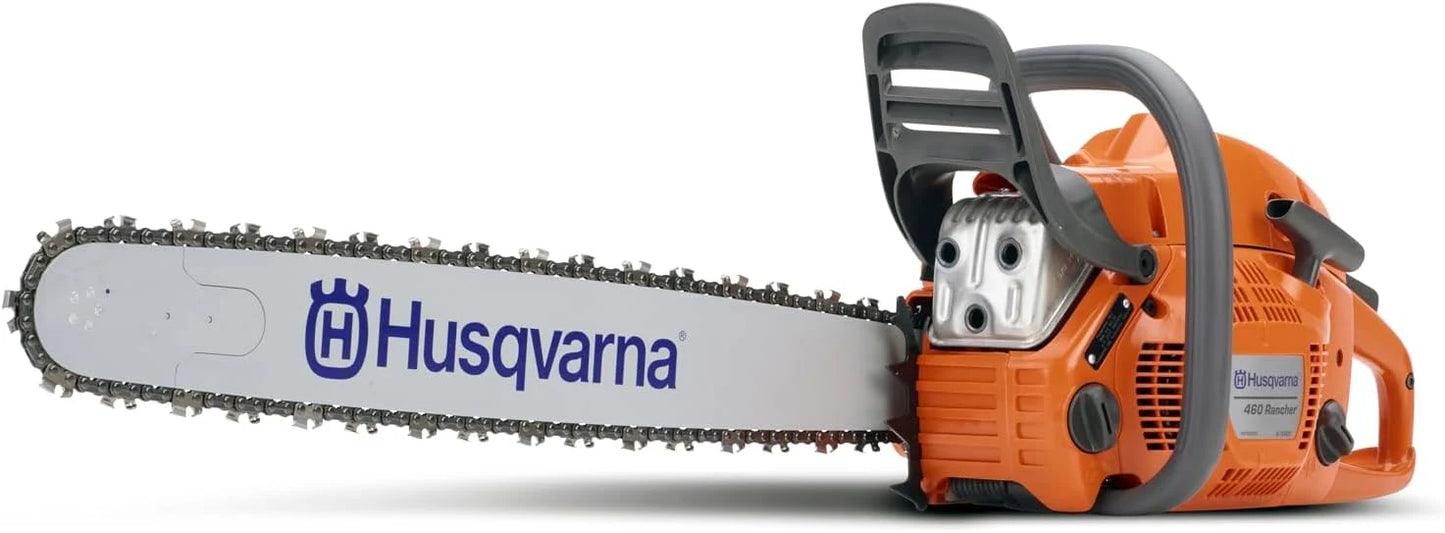 460 Rancher Gas Powered Chainsaw, 60.3-cc 3.6-HP, 2-Cycle X-Torq Engine, 24 Inch Chainsaw with Automatic Adjustable Oil Pump, For Wood Cutting, Tree Trimming and Land Clearing