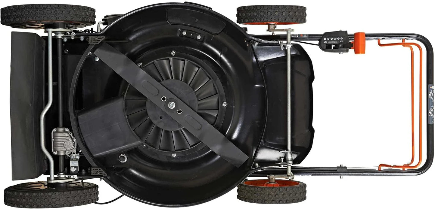 22 in. 201cc Select PACE 6 Speed CVT High Wheel RWD 3-in-1 Gas Walk Behind Self Propelled Lawn Mower, Black