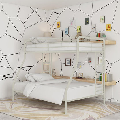 DHP Dusty Twin Over Full Metal Bunk Bed, Off White