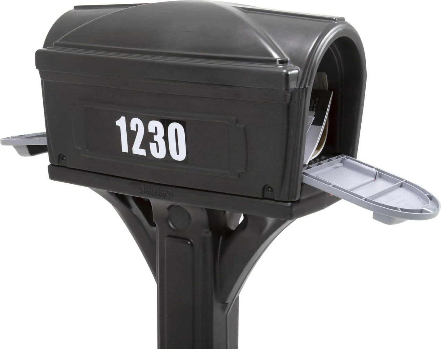 Classic Black Plastic Mailbox