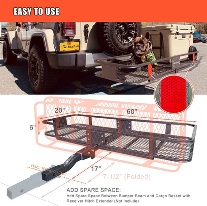 Roof Rack Carrier Basket Universal Rooftop 51" X 36" X 5" + Waterproof Bag 15 Cubic Feet (44" 34" 17"), and Cargo Net with Attachment Hooks, Ratchet Straps