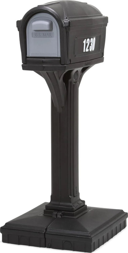 Classic Black Plastic Mailbox