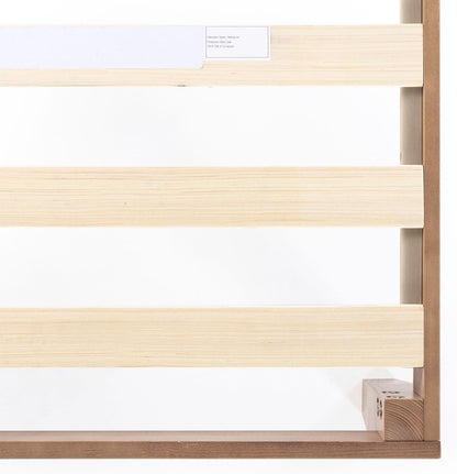 12" Classic Solid Wood Platform Bed Frame w/Wooden Slats (No Box Spring Needed), Natural, Queen Size