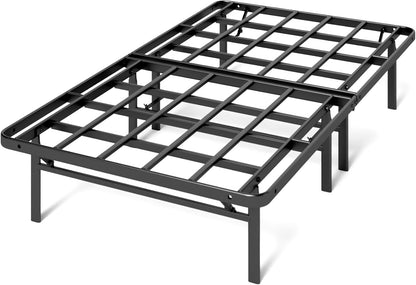 Queen Bed Frame - 14 in SmartBase Elite Metal Bed Frame with Steel Slat Support, Box Spring Replacement, Tool-Free Assembly - Super Heavy Duty Platform Bed Frame with Underbed Storage Space, Queen Size