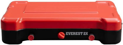 Mountain Series Everest 2X - High Output Two-Burner Camp Stove - Lid Doubles as Windscreen - Portable Cooking Stove - For Outdoor Cooking - 20,000 BTU Burners - 215 Sq In Cooking Area