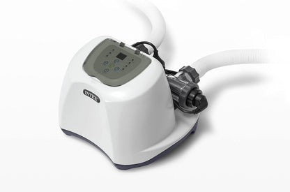 QS1200 Krystal Clear Saltwater Chlorine System for Above Ground Pools: Keeps Water Clear – Reduces Chemical Use – Sleek Control Panel with Buttons – Up to 15000 Gallon Pools