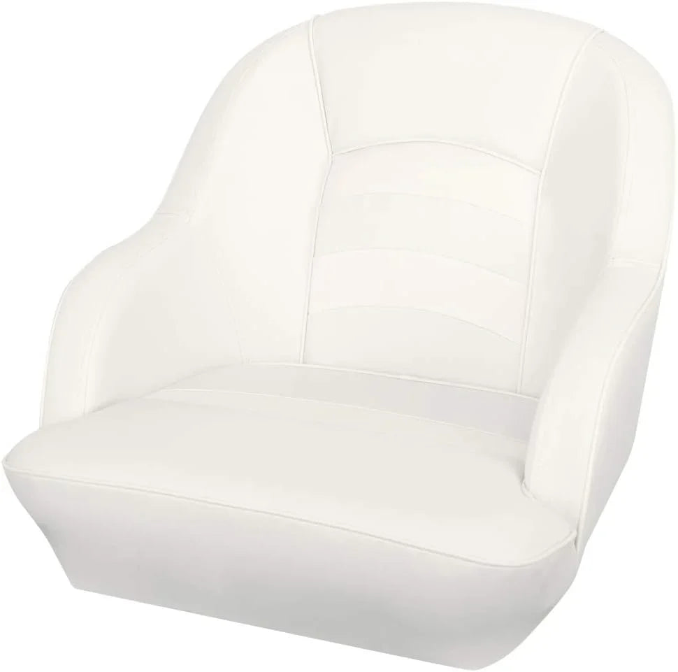 Bucket Pontoon Boat Seat (White/Blue)