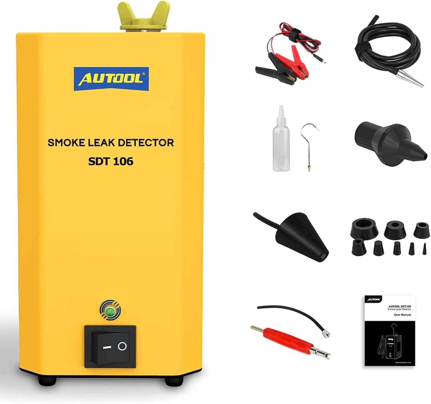 Smoke Machine Automotive Leak Detector,Evap Vacuum Smoke Diagnostic Tester,Pipeline Fuel Leakage Detector Compatible with 12V Vehicles