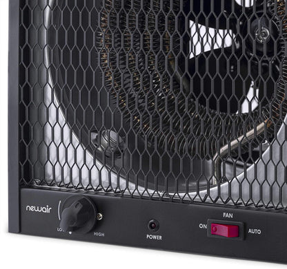 240v Portable Electric Garage Heater, Industrial Strength with Internal Thermostat and Carrying Handle, Heats 600 sq. ft. with 6-30R Plug, Perfect for Garages, Workshops and More