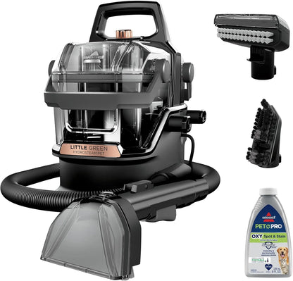 Green HydroSteam Multi-Purpose Portable Carpet and Upholstery Cleaner, Car and Auto Detailer, 3618, Black and Copper Harbor