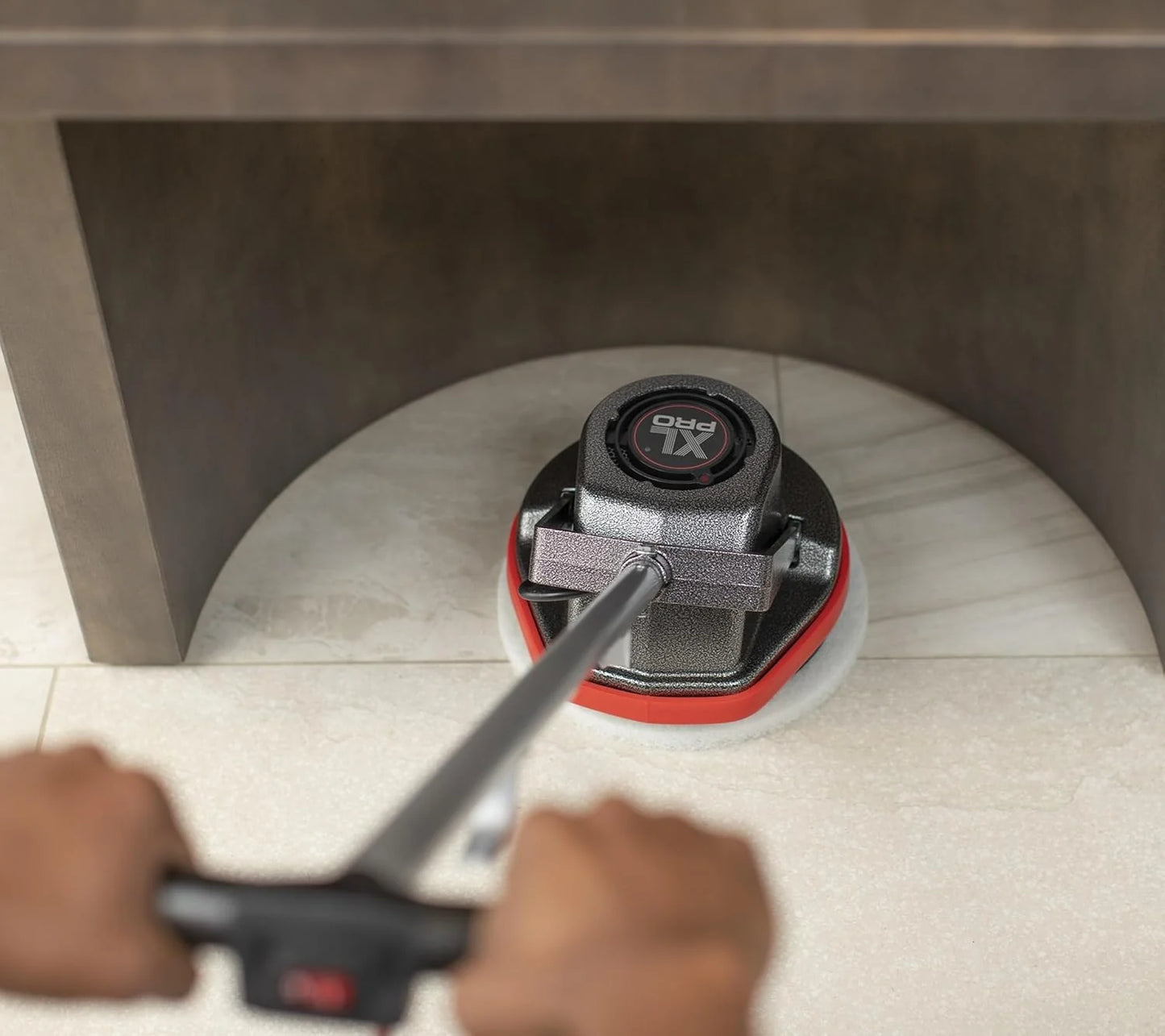 Commercial Orbiter Hard Floor Cleaner Machine, Multi-Purpose Floor Cleaning, Random Orbital Drive, Wide Cleaning Path, 50-Foot Long Cord, ORB550MC, Gray/Red-Oreck