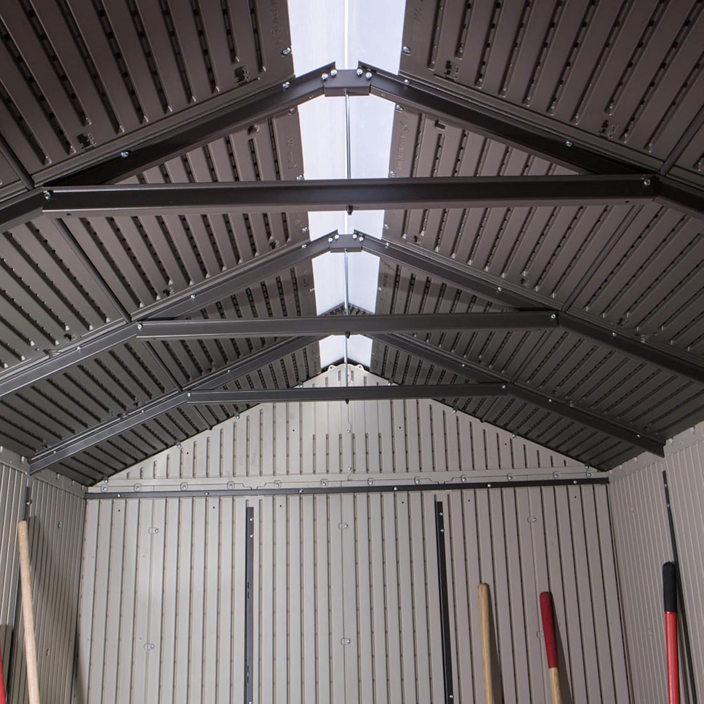 A 12-foot-long outdoor storage rack