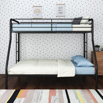 DHP Dusty Twin Over Full Metal Bunk Bed, Off White