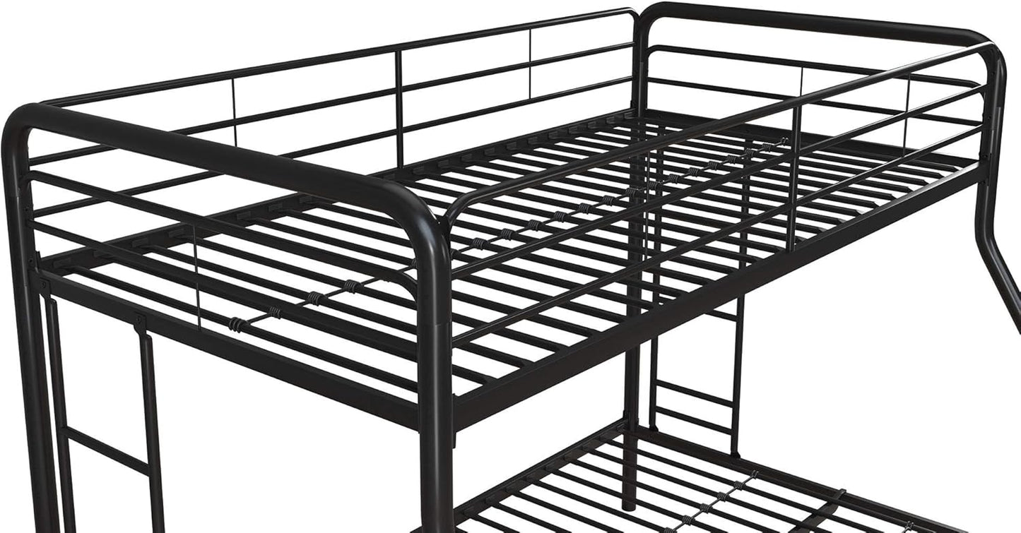 DHP Dusty Twin Over Full Metal Bunk Bed, Off White