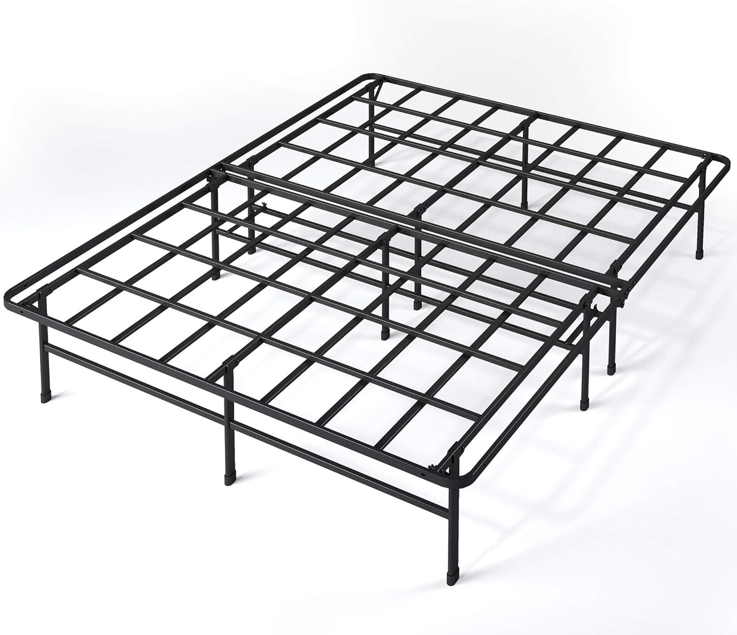 Queen Bed Frame - 14 in SmartBase Elite Metal Bed Frame with Steel Slat Support, Box Spring Replacement, Tool-Free Assembly - Super Heavy Duty Platform Bed Frame with Underbed Storage Space, Queen Size