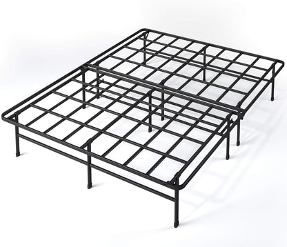 Queen Bed Frame - 14 in SmartBase Elite Metal Bed Frame with Steel Slat Support, Box Spring Replacement, Tool-Free Assembly - Super Heavy Duty Platform Bed Frame with Underbed Storage Space, Queen Size