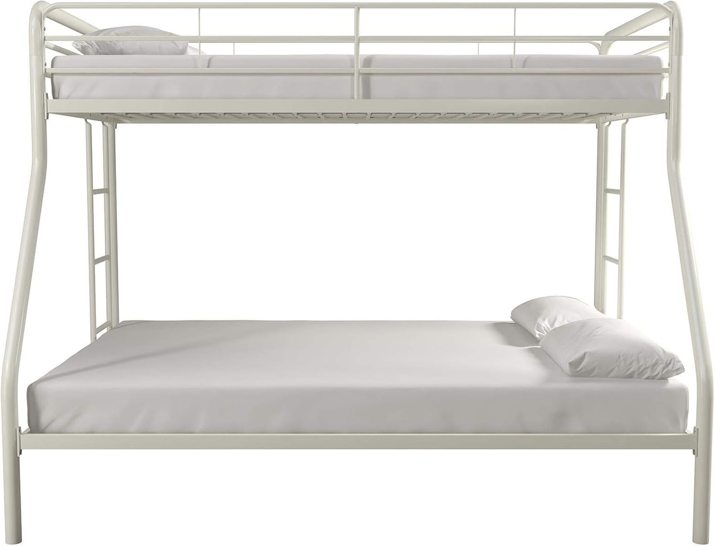 DHP Dusty Twin Over Full Metal Bunk Bed, Off White
