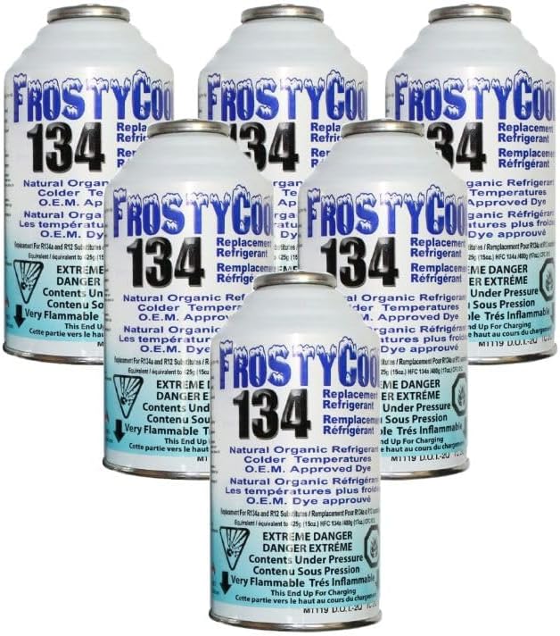 134 AC Replacement Refrigerant for R134a with R134 R12 AC Refrigerant 6oz. (Pack of 12)