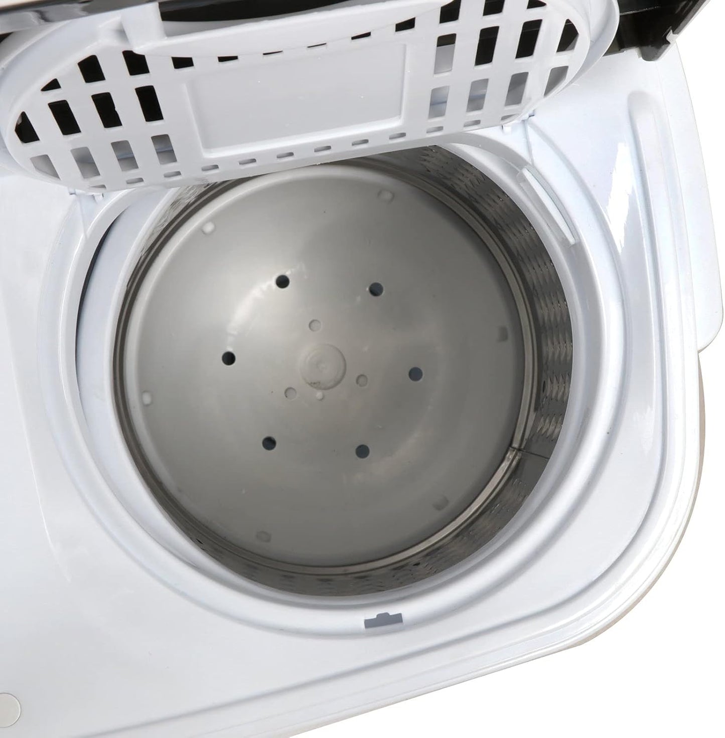 Portable mini double-burner washing machine, capacity 13 pounds, equipped with a spin dryer, a compact clothes washing machine, a lightweight small-sized washing machine, suitable for families, apartments, dormitory rooms, and campers.