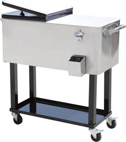 Portable Rolling 80 Quart Steel