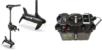 Series 46lb Thrust Saltwater Transom Mounted Trolling Electric Trolling Motor w/ LED Battery Indicator & 30" Shaft