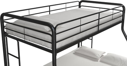 DHP Dusty Twin Over Full Metal Bunk Bed, Off White