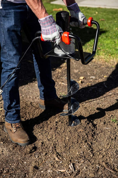 1500W industrial trenching machine enclosure features a soil excavation power head, including a 6-inch digging auger bit kit