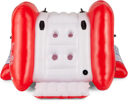 Kool Splash Inflatable Water Slide Swimming Pool Play Center with Built in Sprayers for Kids and Adults, Ages 6 and Up, Blue