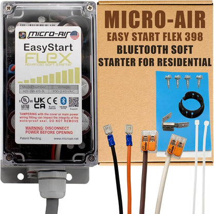Bluetooth Soft Start Kit for Home Air Conditioner, RV & Commercial Use, Works with Generators, Reduces Power Surge, Efficient Start-Up - Up to 6 Tons w/Installation Kit