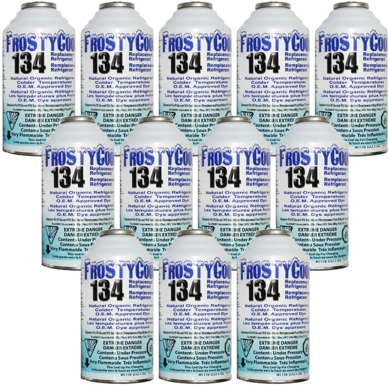 134 AC Replacement Refrigerant for R134a with R134 R12 AC Refrigerant 6oz. (Pack of 12)