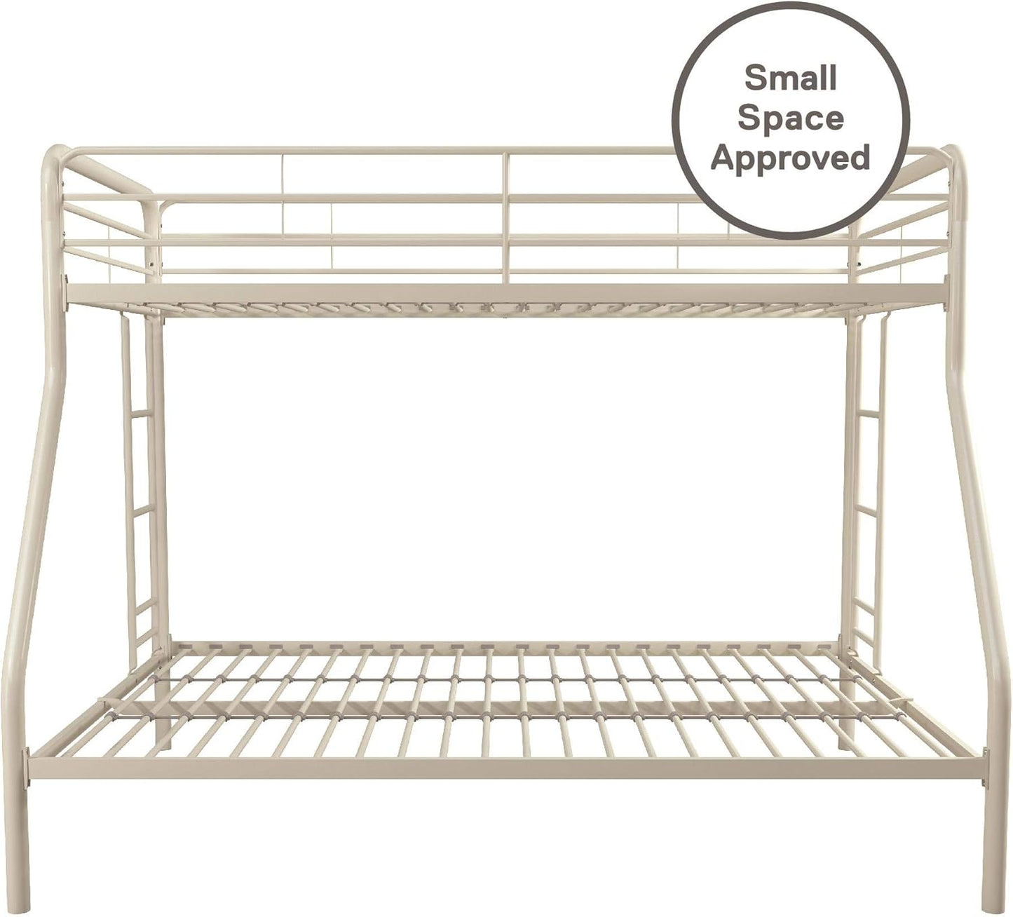 DHP Dusty Twin Over Full Metal Bunk Bed, Off White