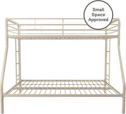 DHP Dusty Twin Over Full Metal Bunk Bed, Off White