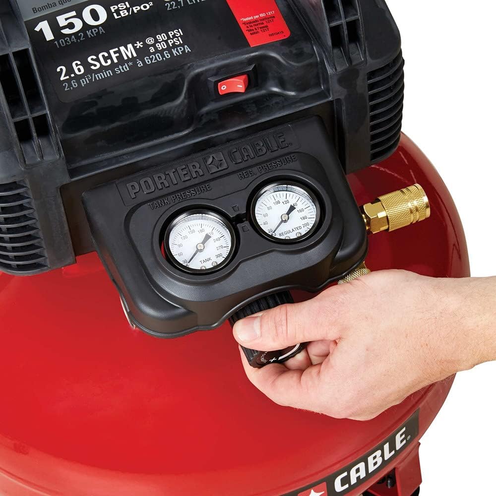 Air Compressor, 6-Gallon, Pancake, Oil-Free