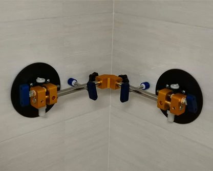 Angle 90 Degree Countertop Seam Setter with 6" Suction Cup for Seam Joining & Leveling/Professional Countertop, granite . Stone, Marble Slab Installation. (2 PACK) (6" seam setter)