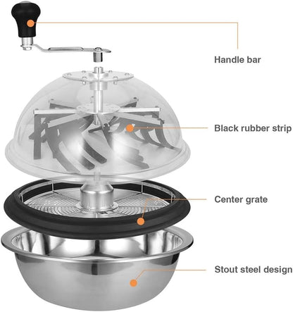 16-inch blade trimmer, using a twisted rotation cutting method, suitable for trimming plant buds and flowers. Equipped with upgraded gears, with sharp blades (2 serrated blades and 2 straight blades)