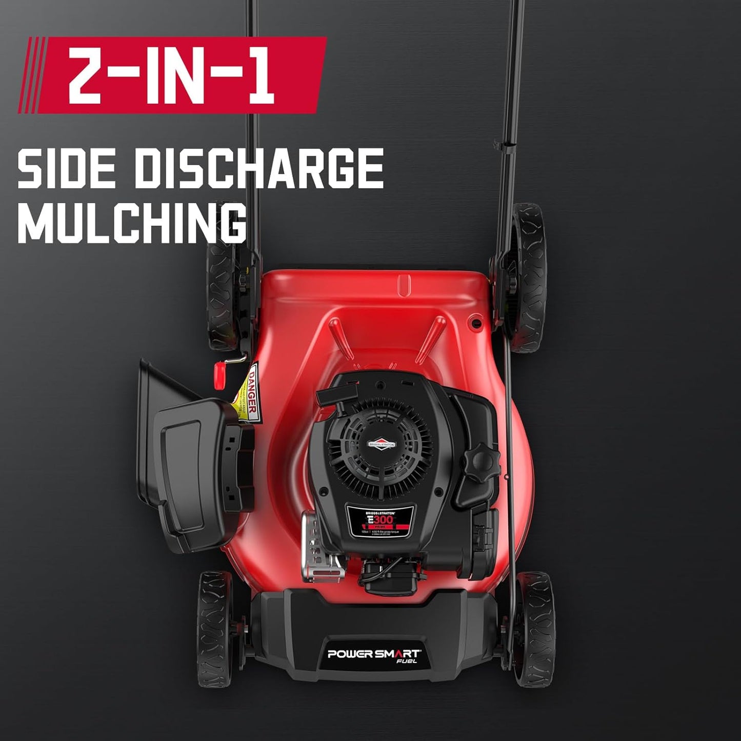 21" 2-in-1 Push Lawn Mower, 125cc Engine, Adjustable Cutting Height, Lightweight, Easy Assembly