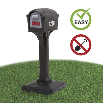Classic Black Plastic Mailbox
