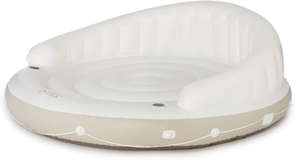 Canopy Island Inflatable Pool Float: Comfortable Lounge Surface – Built-in Cup Holders – Detachable Sunshade – 440lb Max Weight Capacity – 78.5" x 59"