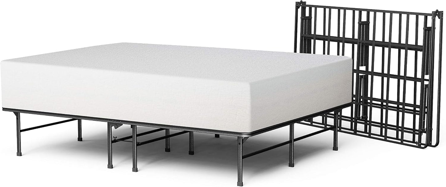 Queen Bed Frame - 14 in SmartBase Elite Metal Bed Frame with Steel Slat Support, Box Spring Replacement, Tool-Free Assembly - Super Heavy Duty Platform Bed Frame with Underbed Storage Space, Queen Size