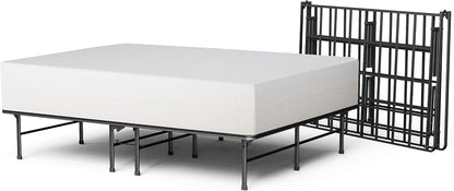 Queen Bed Frame - 14 in SmartBase Elite Metal Bed Frame with Steel Slat Support, Box Spring Replacement, Tool-Free Assembly - Super Heavy Duty Platform Bed Frame with Underbed Storage Space, Queen Size