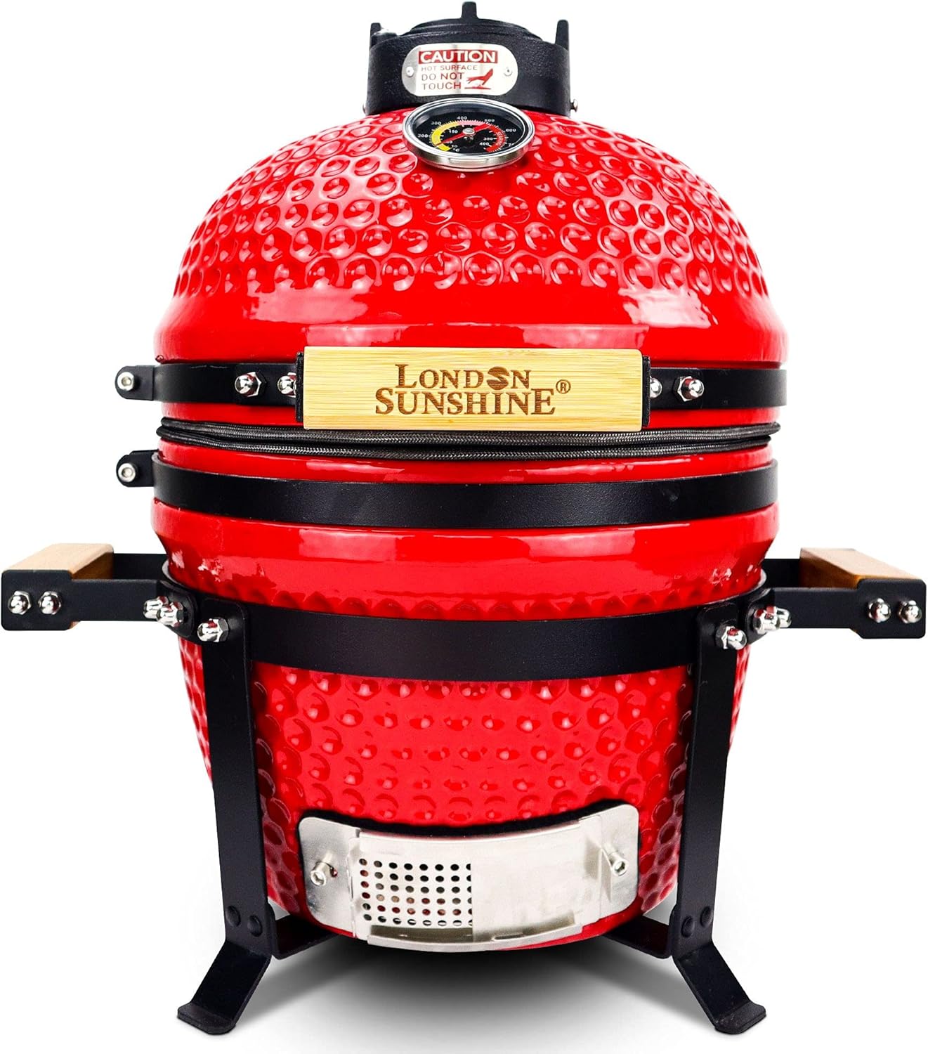 13-inch ceramic Kamodo charcoal barbecue grill - red
