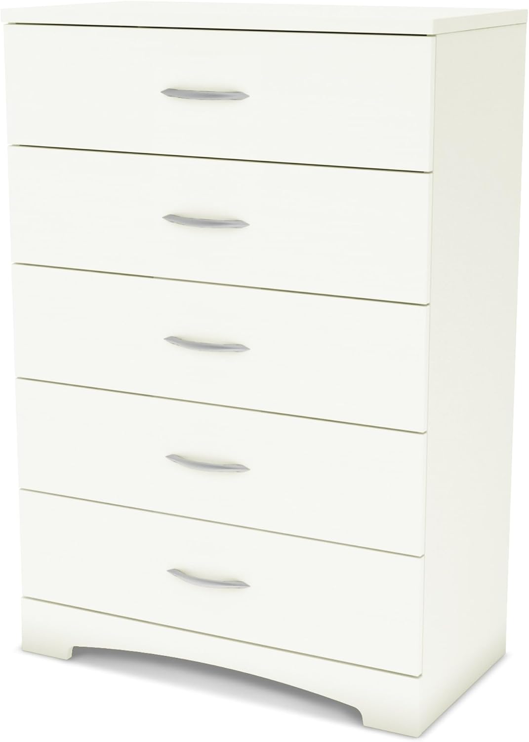 Furniture Step One 5-Drawer Chest, Pure White.