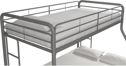 DHP Dusty Twin Over Full Metal Bunk Bed, Off White
