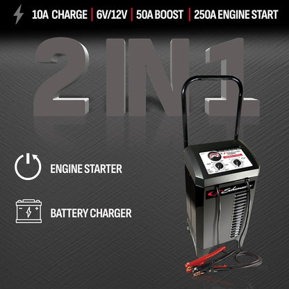 250/50/25/10 Amp Manual Wheel Charger with Engine Start