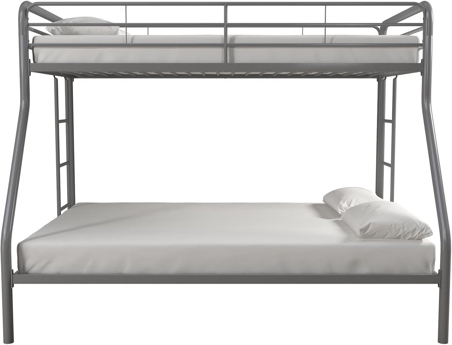 DHP Dusty Twin Over Full Metal Bunk Bed, Off White