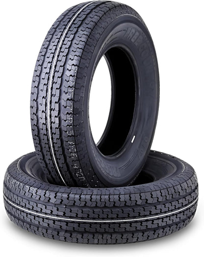 Libra Trailer Parts set of 4 Heavy Duty Trailer Tires ST205/75R15 205 75 15 10-Ply Load Range E Steel Belted Radial w/Scuff Guard