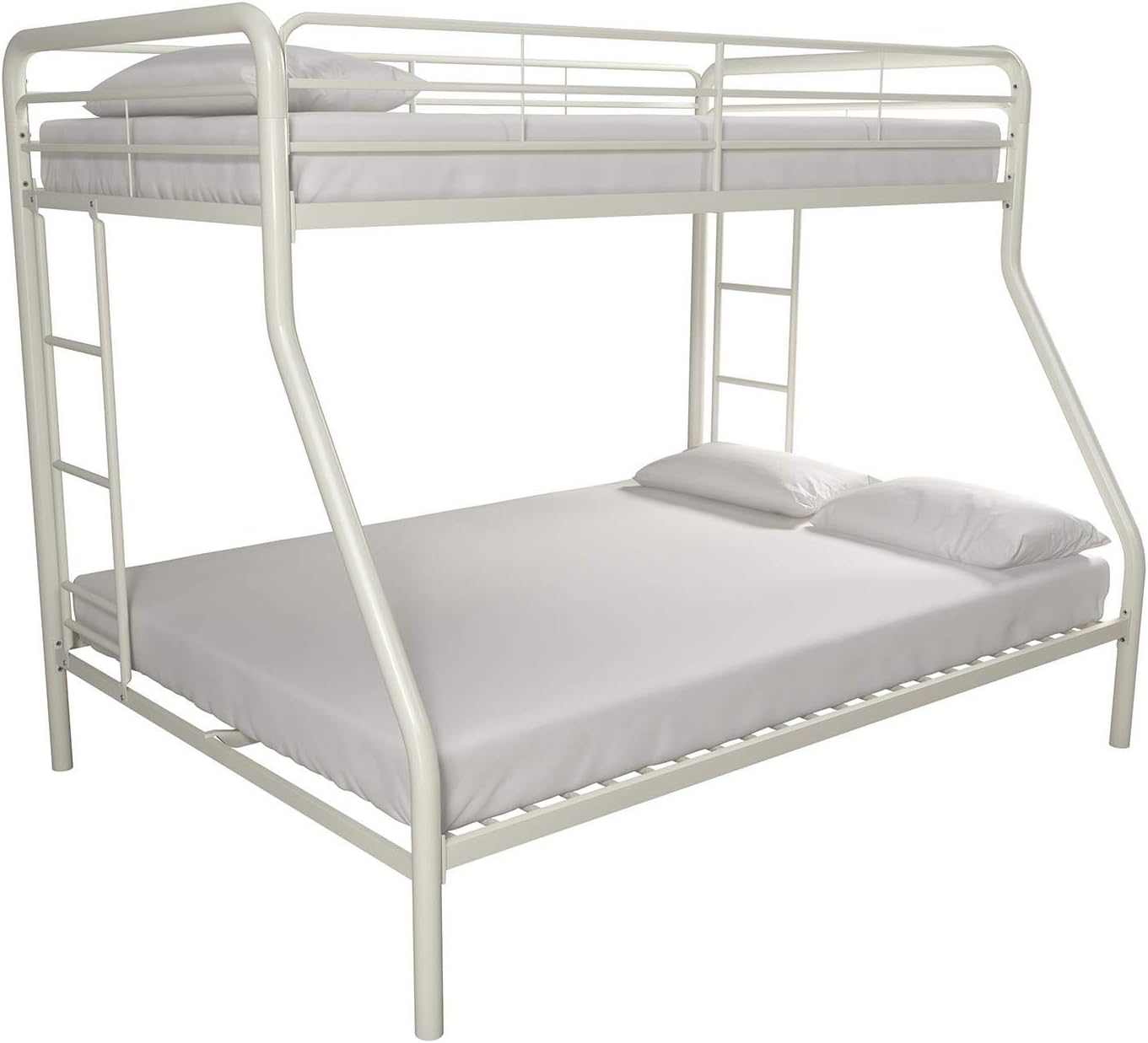 DHP Dusty Twin Over Full Metal Bunk Bed, Off White