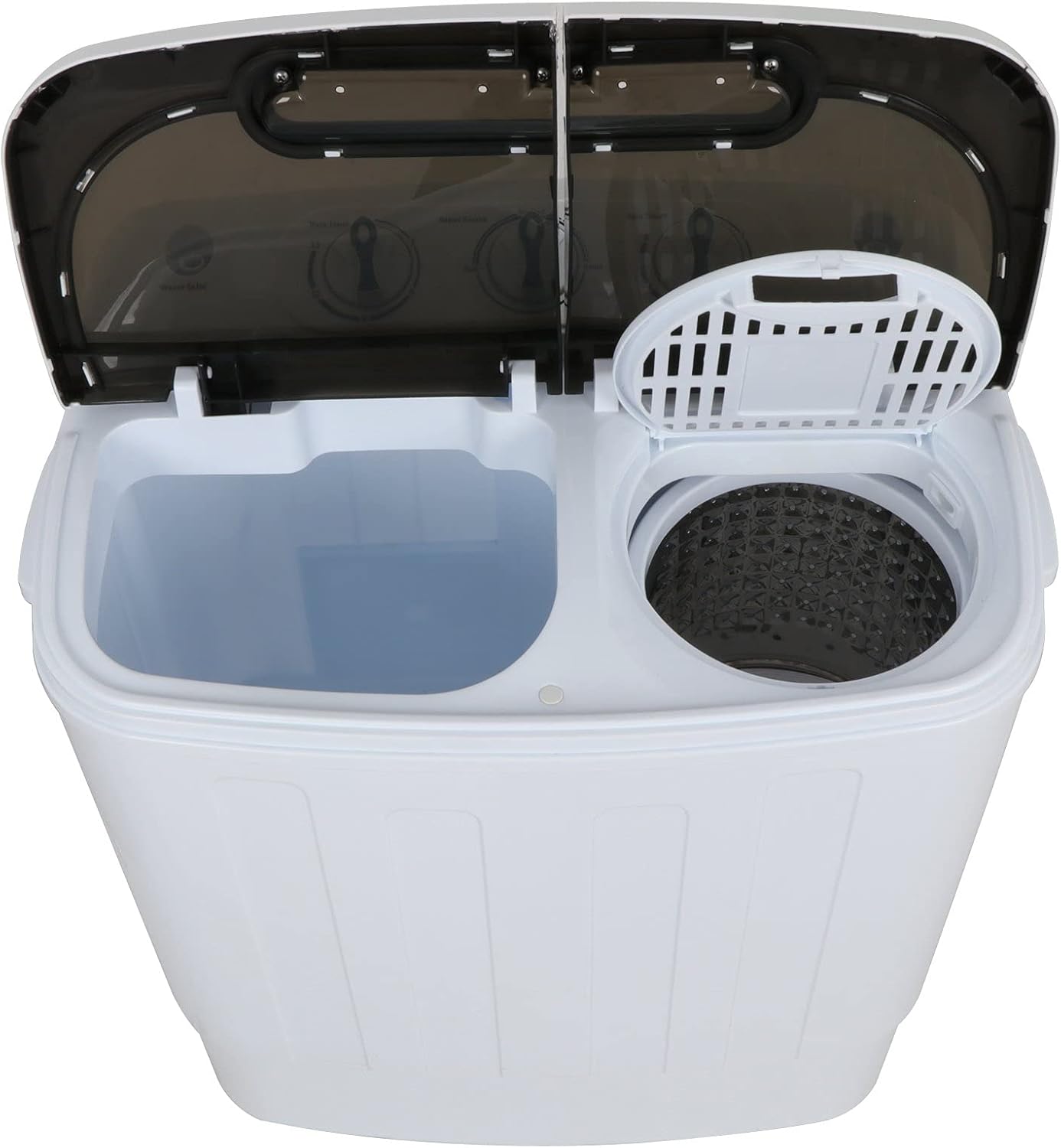 Portable mini double-burner washing machine, capacity 13 pounds, equipped with a spin dryer, a compact clothes washing machine, a lightweight small-sized washing machine, suitable for families, apartments, dormitory rooms, and campers.