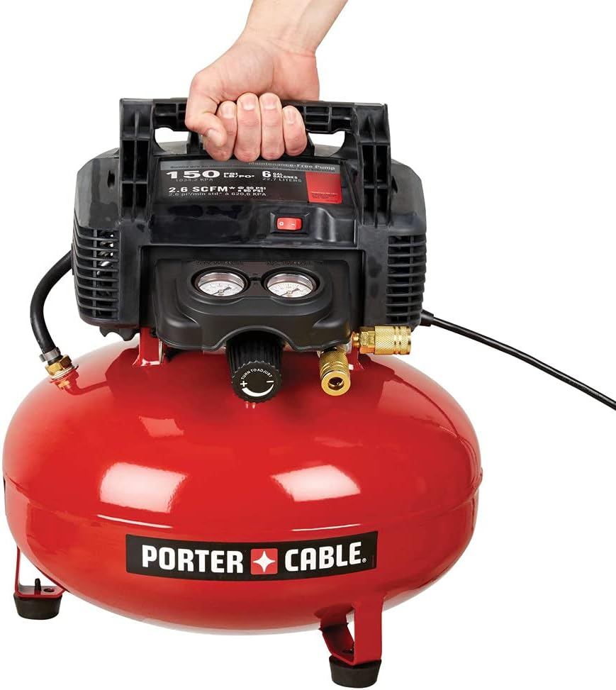 Air Compressor, 6-Gallon, Pancake, Oil-Free